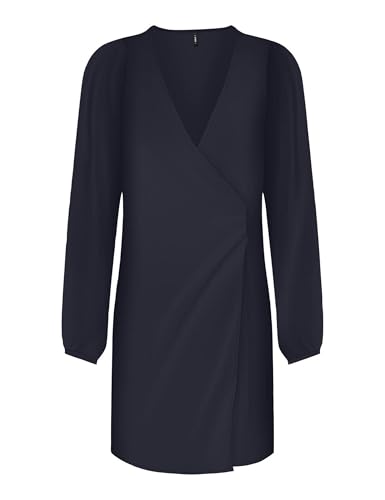ONLALMA Life Poly L/S Gina Robe Solid, Bleu Nuit, L