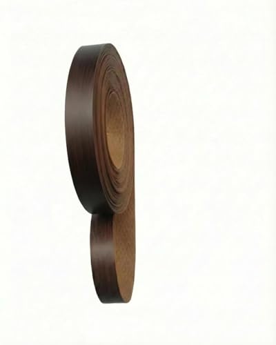 Image of HGKJHFmelamine Edging Tape. pre Coated with hot melt Adhesive Flexible Veneer Edge Edging, Used for Cabinet and Furniture Maintenance (No17-Dark Walnut Color, 1.81cm*40ft)