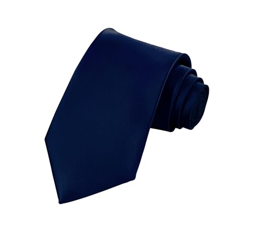 Image of TIE G Solid Satin Woven dyed Color Formal Black Necktie and Pocket Square Sets in Gift Box