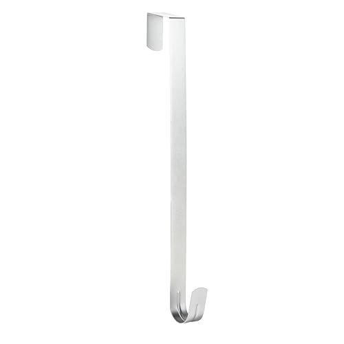 Image of Slim Over The Door Wreath Hanger for Front Door, 15 inch Silver 1 Pack