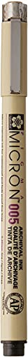 6 Sakura Pigma Micron Pens Tip Size 005 (0.20mm Line Width: Drawing, Sketching, Writing Blue INK