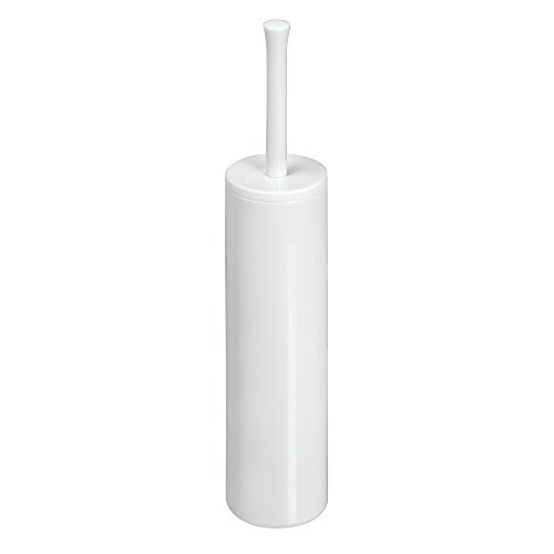 iDesign Una BPA-Free Plastic Toilet Bowl Brush and Holder Set - 3' x 3' x 16.3', White