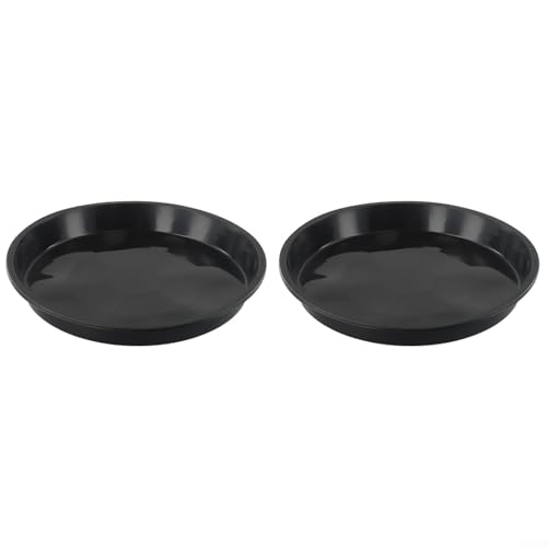 Besttoolifes Lot de 2 soucoupes en polypropylène pour pots d'intérieur, fond épais pour économiser l'eau et la résistance au soleil, tailles de 10 à 25,4 cm (20,3 cm)