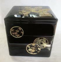 重箱 おせち 三段重 木製扇面花丸松竹梅蒔絵 溜内朱 6.5寸 20cm 漆器 重箱 おせち 三段重 木製扇面花丸松竹梅蒔絵 溜内朱 6.5寸 20cm 漆器