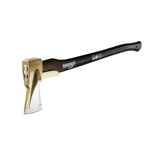 RZT Hacha de Mano y Leña, Supervivencia Profesional Con Empuñadura TPR Ergonómica (90cm 3000gr)