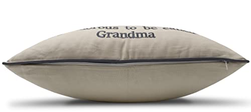 Yugtex Nana Definition Embroidered Square Accent Throw Pillow Cover - Gift For Grandma, Mothers Day - 14X14, Natural #TOP4