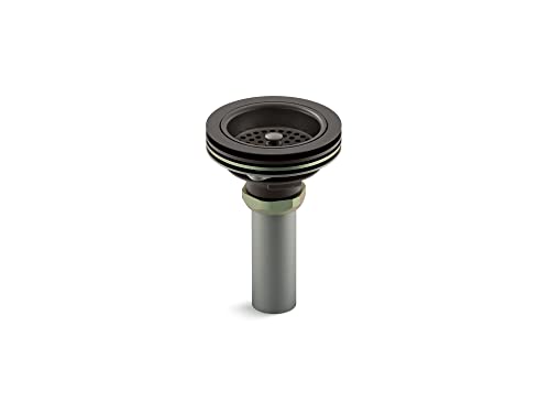KOHLER 8801-2Bz Duostrainer Sink Drain And Strainer With Tailpiece, Oil Rubbed Bronze