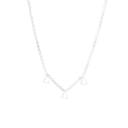 Delta Delta Delta Necklace — DDD Greek Letters Necklace, Silver Plated Sorority Gifts Necklace, Long-Lasting Tri Delta Gifts for Women