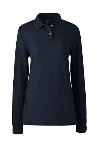 Lands' EndWomens School Uniform Women's Long Sleeve Mesh Polo Shirt