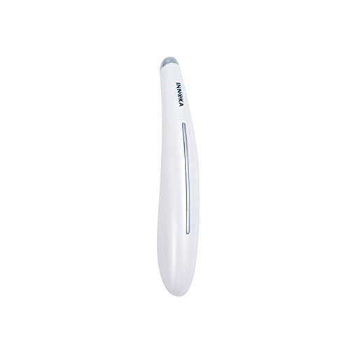 INNOKA 40℃ Heated Wand Sonic Vibration Eye Massager Facial Roller Care Device with Touch Activation Smart Sensor for Anti-Aging, Anti-Wrinkle, Relieves Dark Circles & Eyes Puffiness, Battery Operated
