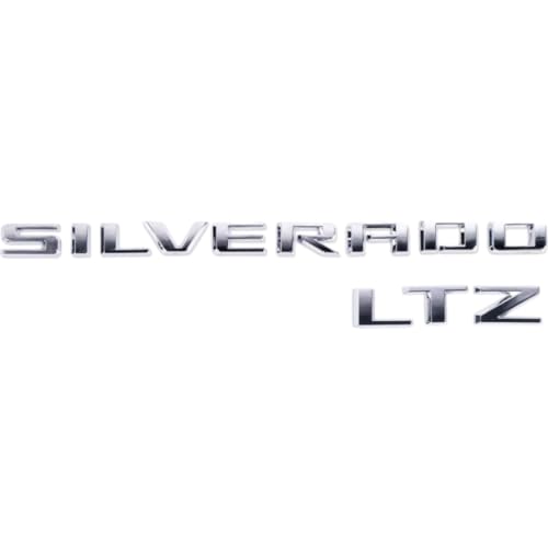 Image of 4pack for Silverado Plus LTZ Emblems 2019-2025 3D Letters Badges Compatible with Silverado (Chrome)