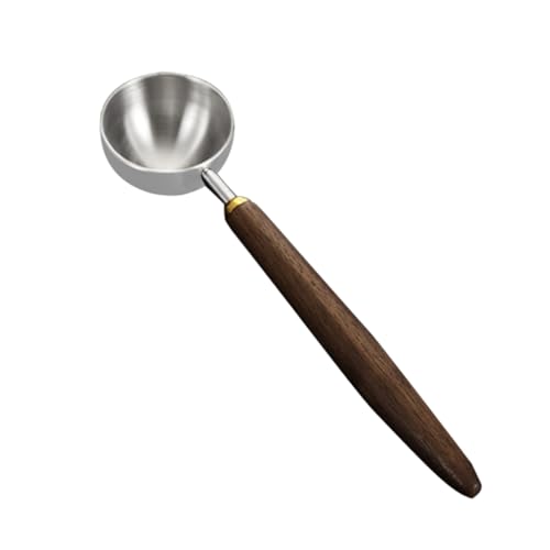 CONGARTENO Kaffemått i Rostfritt Stål Och Trähandtag Måttsked För Noggrann Mätning Kaffe Te Kryddor Och Mjölkpulver För Hemmet Caféer Och Restauranger