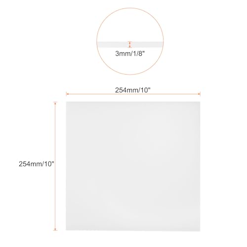 Image of 2pcs 10 x 10 Inch UHMW Polyethylene Sheets, 1 /8 Inch Thick Ultra High Molecular Weight White Plastic Sheet [for Home, Industrial]