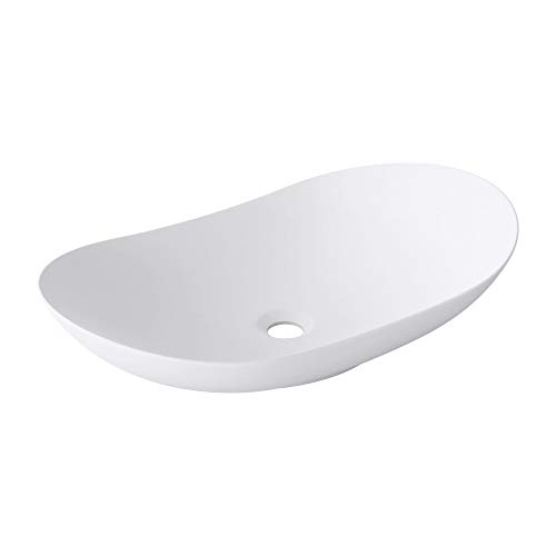 sogood Lavabo Vasque à Poser Blanc Mat 63cm Lave Main Bruxelles858 63x36,5x14cm