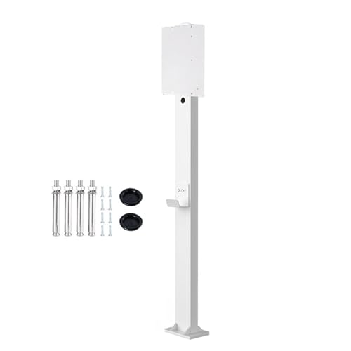 Universal EV Charging Station Stand with Hook and Canopy, Floor Mounted Vehicle Charger Holder for Secure and Convenient Charging in Garages, Factories, and Communities