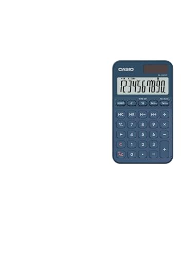 CASIO SL-310YC Calculatrice de Poche avec calcul de l'heure, Bleu Marine