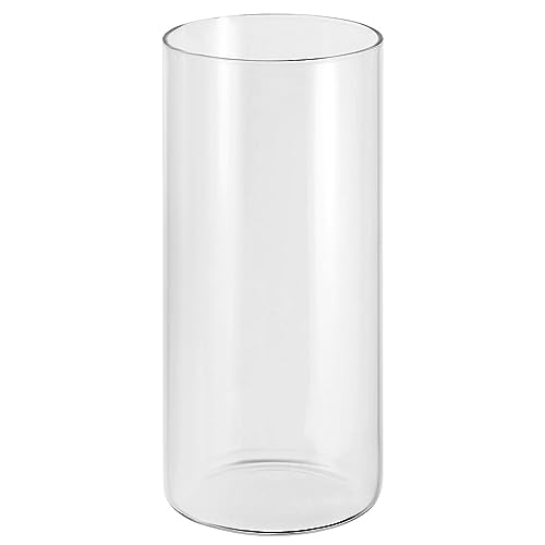 PATIKIL Clear Glass Cylinder Vase, 7.1" Tall x 3.1" Dia, 750ml, Tabletop Flowers Vase, Floating Candle Holder, Wedding Centerpieces