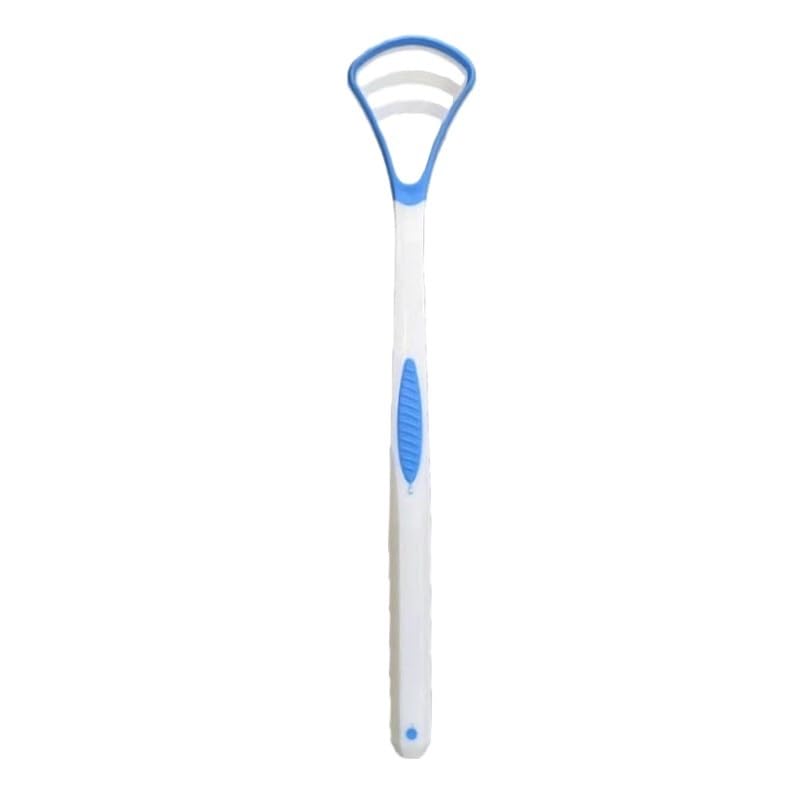 1PCS Silicone Tongue Scraper With Handle Double-sided Cleaning Tool(Green)