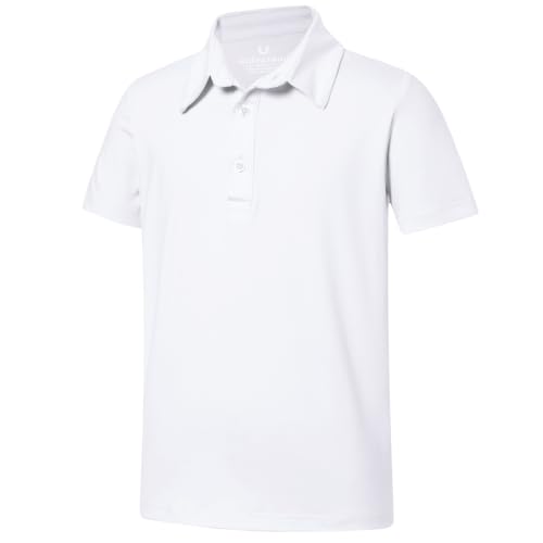 Image of uideazone Boys Polo Shirts Dry Fit Performance Golf Short Sleeve Casual School Uniform Size 5-14
