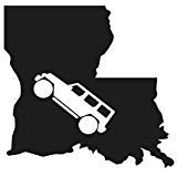 Louisiana State With Jeep 5" Decal {BLACK} LA Saints Jeep Funny Jeep Sticker, Wrangler, Rubicon, Sahara, Liberty, Commander, Willys, Patriot, Off Road, Jeep Accessories, Jeep window sticker, jeep girl