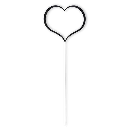 Gruber - großer Gartenstecker für Gartendeko und Balkon Deko | 730 x 255 mm Bodenstecker für Innen- und Außenbereich | Grabschmuck wetterfest, ideal als Gartendeko für draußen, Schwarz