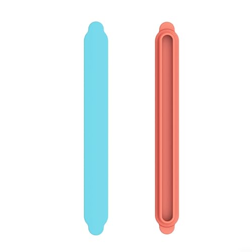 HomeVortex Kits de cubierta de silicona a prueba de polvo para Nintendo Switch 2 accesorios de agarre para el pulgar, instalación protectora de goma suave para consola (azul rojo)
