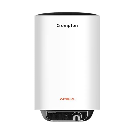 Crompton Amica ASWH-2015 15-Litre Storage Water Heater (Black and White)