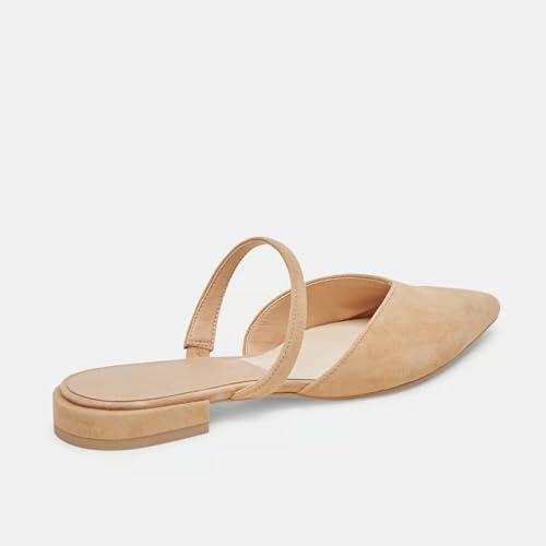 Image of Mesh Mules for Women Comfy Raffia Woven Strap Closed Pointed Toe Mule Flats Casual Slip on Dress Slides Flats