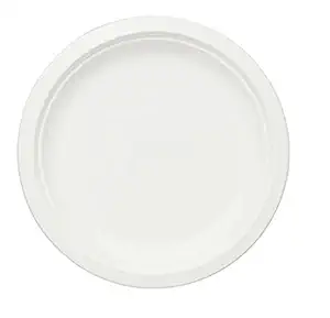 Farm & Farmers Biodegradable Safe & Hygienic Disposable 6 inch Round Plate Pack of 50 Pc's Ecofriendly Compostable Small Plates - White(FF-PLATE-6inch)