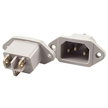 white colour socket - rice cooker c14 power sockets replacement - ac 250v - 10a - rice cooker socket - 2 pieces