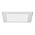 HALO 10P Recessed Ceiling Light Square Trim with Glass Albalite Lens, White,9.5" L x 1.2" W x 9.3" H