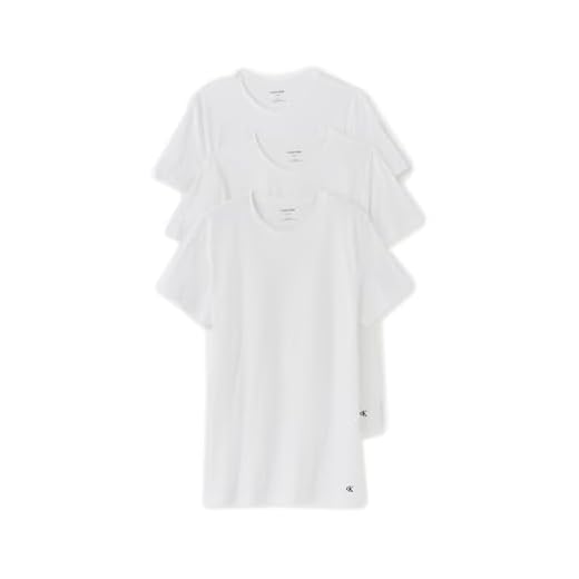 Calvin Klein Underwear Camiseta masculina clássica de algodão com gola redonda pacote com 3, 3 Branco, P
