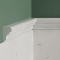 Diflart Carrara White Marble 2X 12 Inch Chair Rail Trim Molding Bullnose Edge Honed for Bathroom Kitchen Shower Livingroom Walls Pack of 10 Pcs