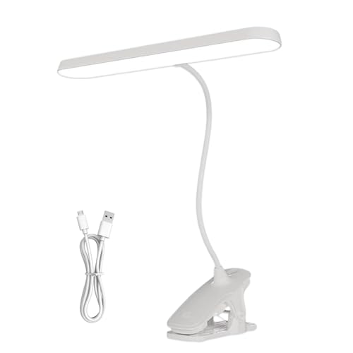 Lámpara de iluminación de mesa, luz LED con clip, pequeña lámpara de noche de escritorio, estación de trabajo versátil, diseño de cuello de, abrazadera resistente, estilo moderno, elección ideal