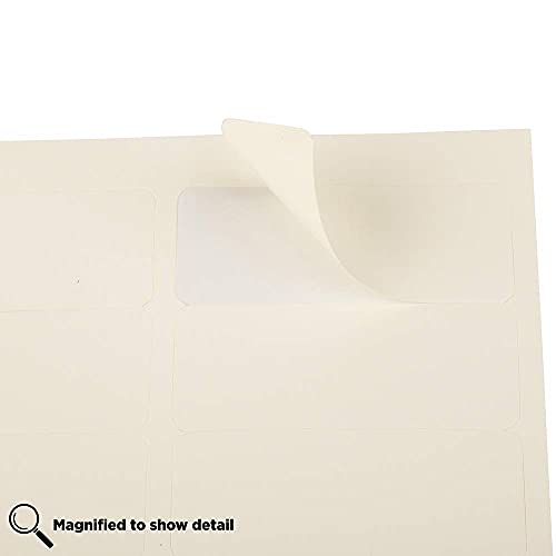 Jam Paper Return Address Labels - Standard Mailing - 1 X 2 5/8 - Ivory - 120 Shipping Labels/Pack #TOP3