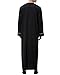 LVCBL Kaftan for Mens Thobe Islamic Clothing Long Sleeve Men Caftan for Men with Zipper Black M