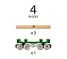 BRIO World - 33696 Lumber Loading Wagon | 4 Piece Toy Train Set for Kids | FSC-Certified Wooden Components | Ideal for Ages 3 and Up - Green