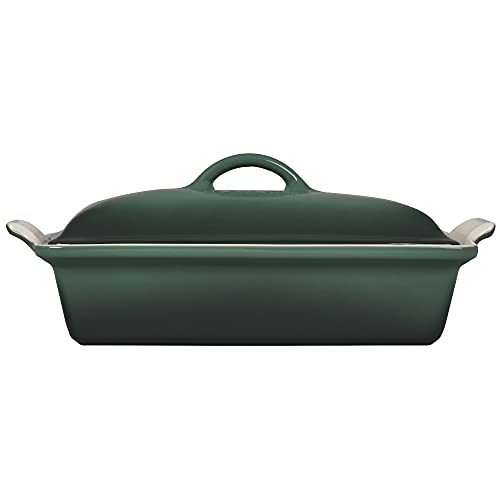 Image of Le Creuset Stoneware Covered Rectangular Casserole, 12 inch x 9 inch, Artichaut