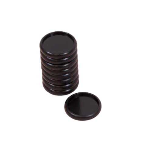 Craftelier - Anillas de Disco de Plástico S para Encuadernación de Planners, Agendas, Cuadernos o Álbumes | Ideal para Scrapbooking y Manualidades | Paquete de 9 uds de 25 mm Diámetro - Color Negro