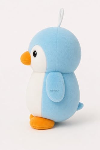 Image of Baby Penguin Soft Toy for Girls Boys Kids, Sky Blue, Animal Plush Stuffed Teddy Gift Birthday, 18 cm