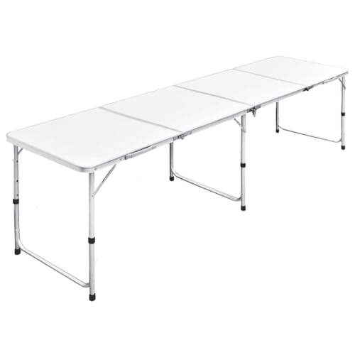 vidaXL Koffertisch Alu 240x60 cm Campingtisch Klapptisch Gartentisch Falttisch