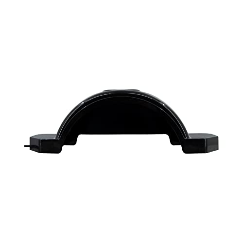 Sturdy Built Black Plastic Single Axle Boat Trailer Fender with Steps 9 in x 40 in x 12 in (26774)