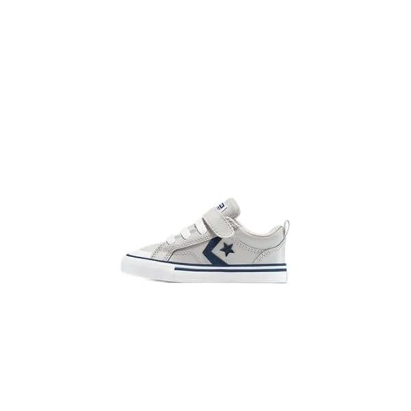 CONVERSE Pro Blaze Strap Leather Easy On, Zapatillas Deportivas Unisex niños, Barely Grey Navy White, 23 EU