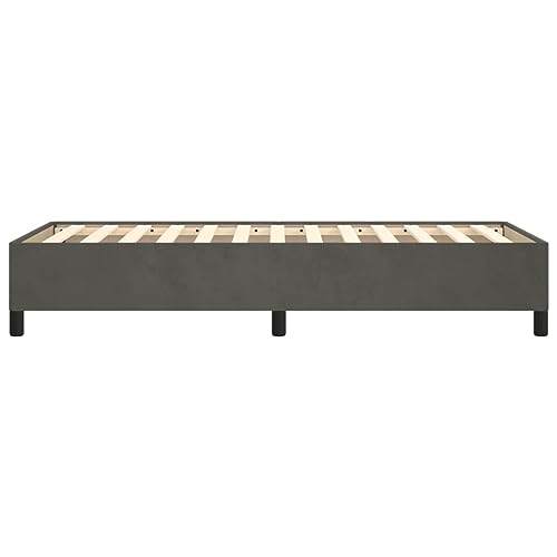 DYRJDJWIDHW boxspringbett 180x200,Bett 180x200,boxspringbett Bettgestell Dunkelgrau 90x200 cm Samt – Bild 8