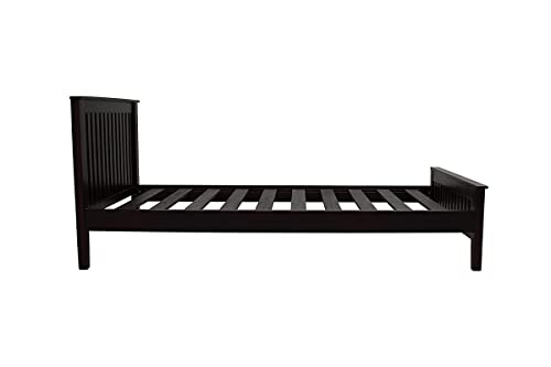 Image of Wudniture Solid Sheesham Wood Single Bed I Sheesham Wood Single Size Bed-Black