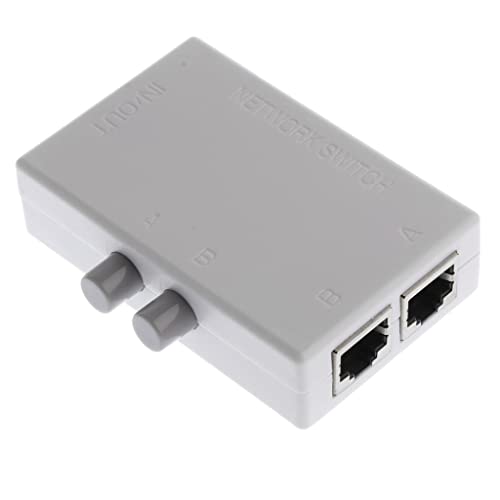 Image of RJ45 2 Ports External Push Botton Network Switch RJ45-2M for PC Laptop