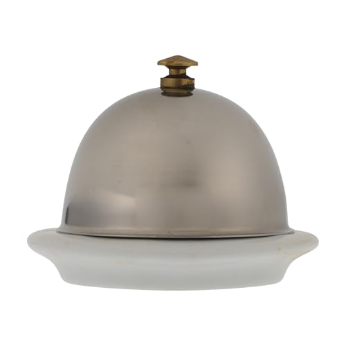 HOOWIFFY Beurrier Inox avec Couvercle, Bol Céramique 1 Pièce, Plateau à Fromage et Amuse-bouches, Vaisselle de Service Cuisine et Restauration, Conservation...