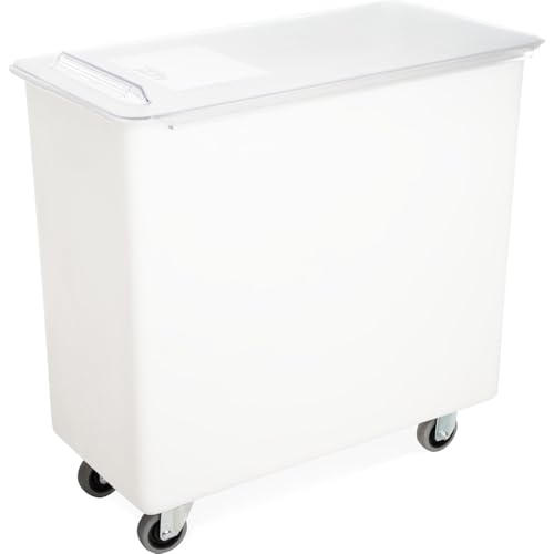 Image of Carlisle FoodService Products BIN3602 Portable Ingredient / Food-Storage Bin with Sliding Lid, 36 Gallon, White