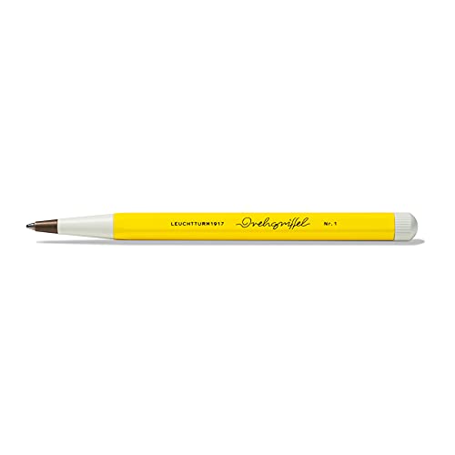 Image of LEUCHTTURM1917 Ball Point Pen Drehgriffel No.1 Lemon Yellow | Royal Blue Ink, Drehgriffel No. 1, Twist Mechanism, Premium Journal Pen, Gift for Writers, Office
