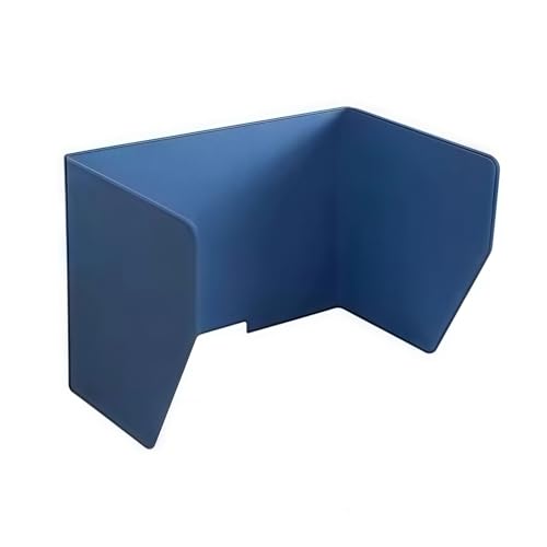 FYDN 防音ブース、防音ボックス、卓上天板付きパーティションスタンド、シンプルな作業エリア、折りたたみ式収納、吸音フェルトボード、テレセールス、オフィス、リモートオフィス、プライベートミーティングに最適 (ブルー,三面バッフル)